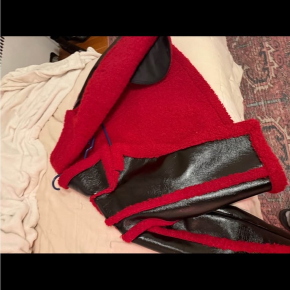 7 For All Mankind Red and Black Teddy Jacket - Picture 3 of 4